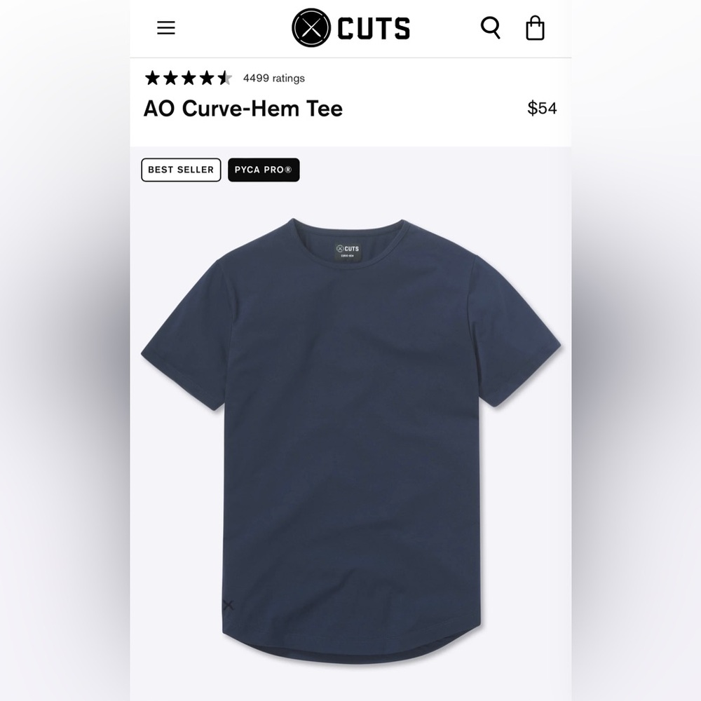 Cuts Clothing AO Curve Hem - Blue